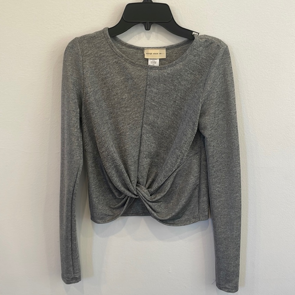 Knotted Metallic Crop Top